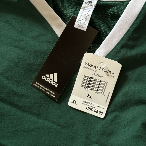 Adidas Men’s Football XL Jersey Green and White - Picture 2 of 2